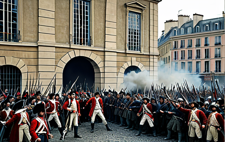The Storming of the Bastille**

"A historical scene depicting the storming of the Bastille, fully clothed revolutionaries, modest attire, Parisians fighting for freedom, French Revolution era, safe for work, appropriate content, perfect anatomy, correct proportions, natural pose, detailed background, high quality, professional."

**