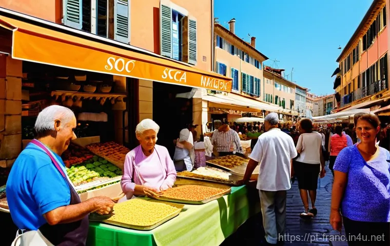 니스 해변과 프랑스 리비에라 여행 - **A charming, sun-drenched medieval village on the French Riviera, perched dramatically on a hilltop...